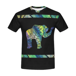 Patchwork Elephant Men's T-Shirt All Over Print T-Shirt for Men (USA Size) (Model T40)