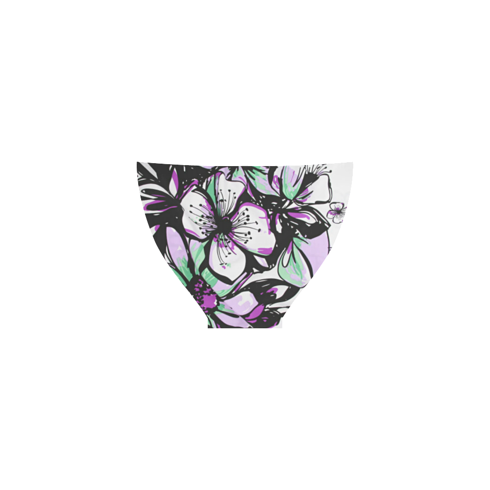 Floral bikini purple Custom Bikini Swimsuit