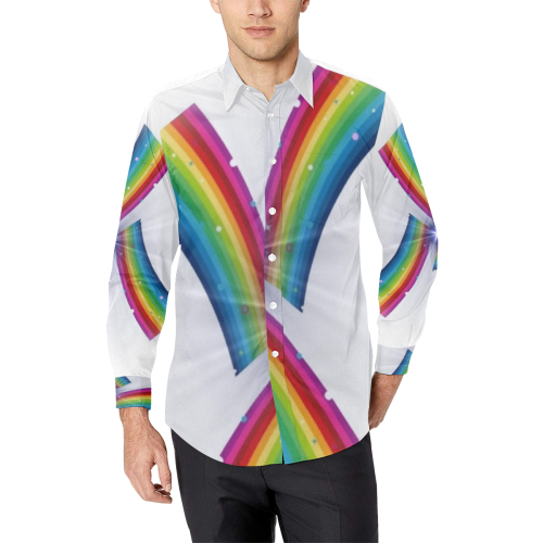 Pride by PopartLover Men's All Over Print Casual Dress Shirt (Model T61)