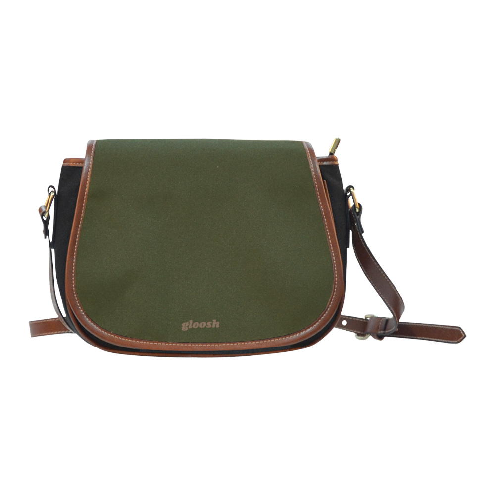 gloosh dark green shoulder bag Saddle Bag/Small (Model 1649)(Flap Customization)