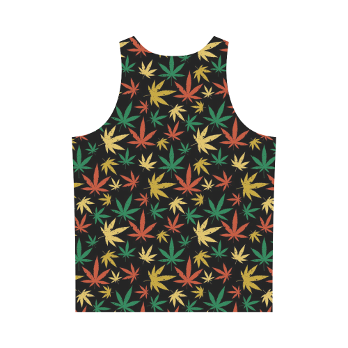 Cannabis Pattern All Over Print Tank Top for Men (Model T43)