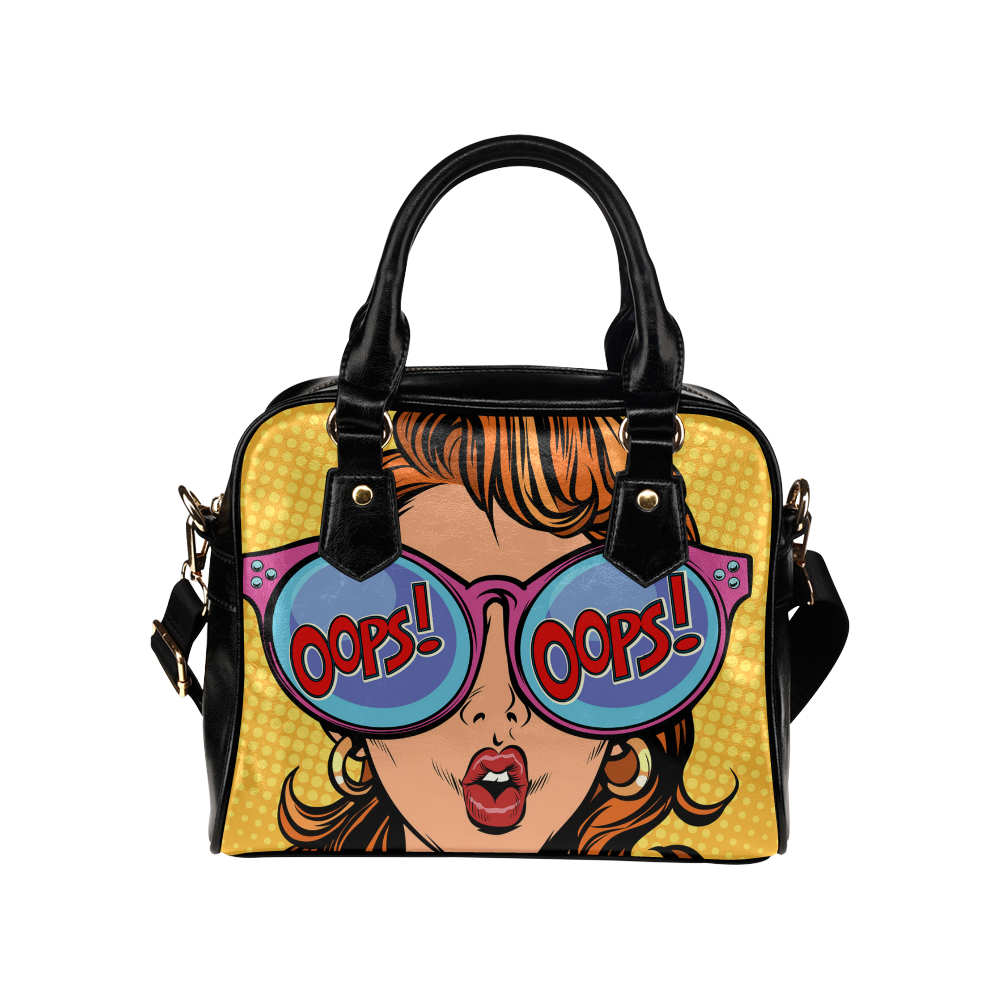 Oops Girl Pop Art Shoulder Handbag (Model 1634)
