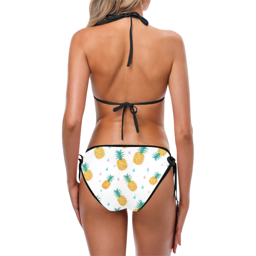 White pineapple Custom Bikini Swimsuit (Model S01)
