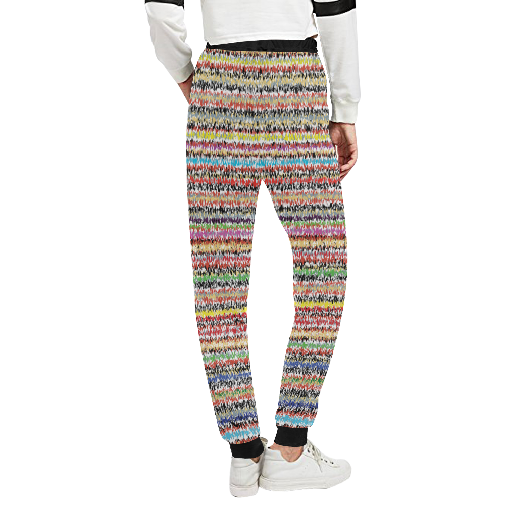 Patterns of colorful lines Unisex All Over Print Sweatpants (Model L11)