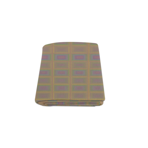 Violet brownish multicolored multiple squares Blanket 50"x60"