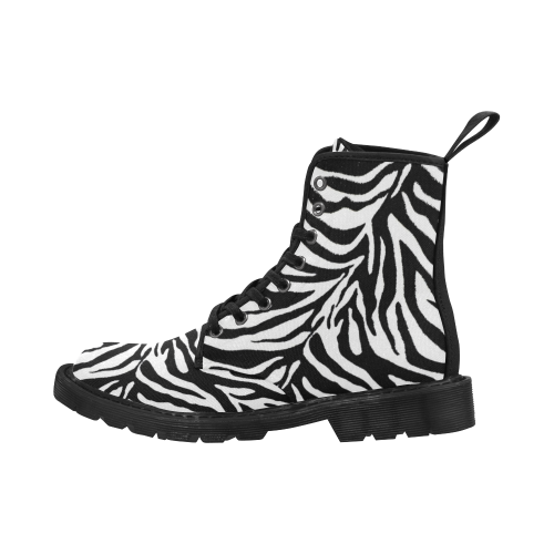 zebra 1 Martin Boots for Men (Black) (Model 1203H)