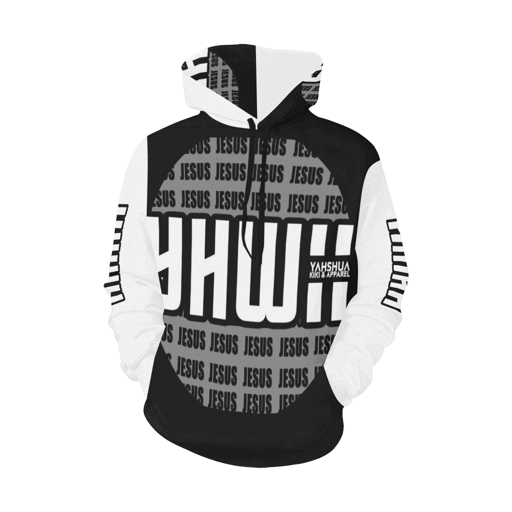 White All Over Print Hoodie for Men (USA Size) (Model H13)