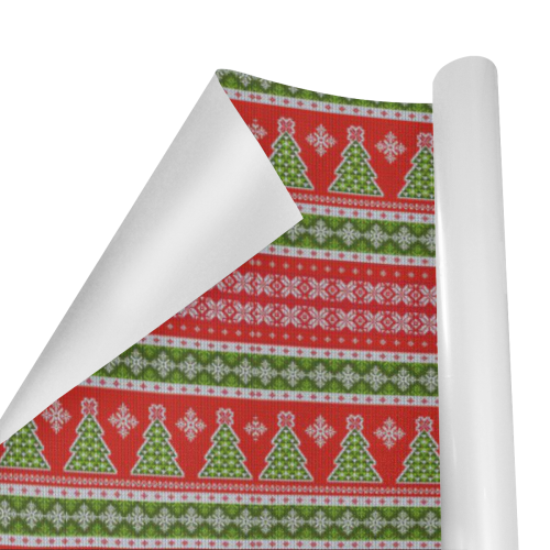 Real Christmas Trees Ugly Sweater Gift Wrapping Paper 58"x 23" (2 Rolls)