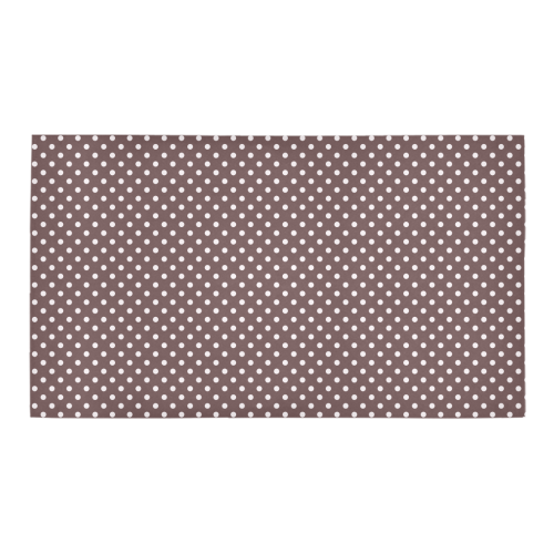 Chocolate brown polka dots Bath Rug 16''x 28''