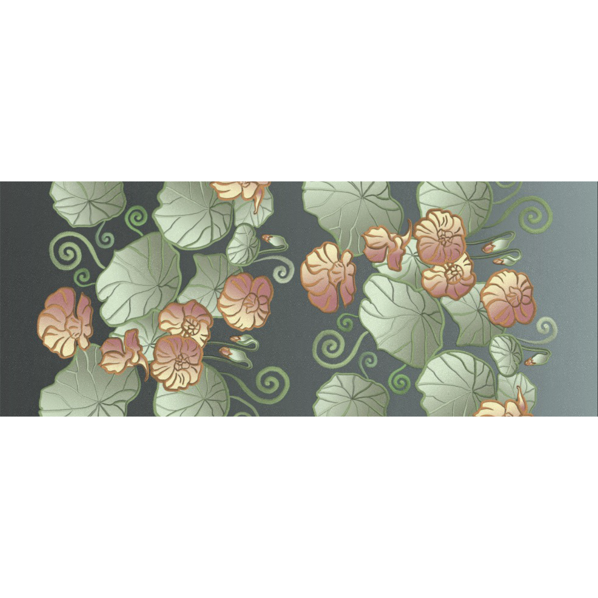 Floral Art Nouveau Gift Wrapping Paper 58"x 23" (5 Rolls)