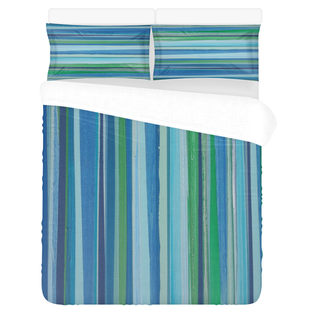 painted stripe 2 3-Piece Bedding Set