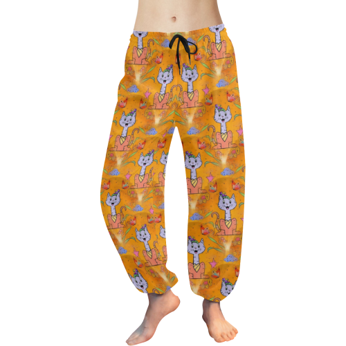 Cats by Nico Bielow Women's All Over Print Harem Pants (Model L18)