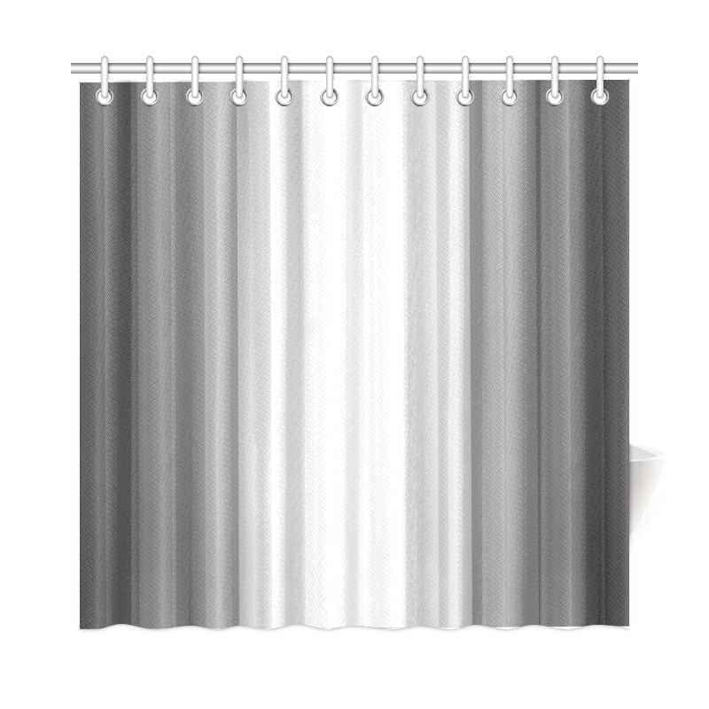 Black, grey, white multicolored stripes Shower Curtain 72"x72"