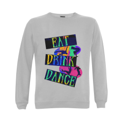 Break Dancing Colorful on Silver Gildan Crewneck Sweatshirt(NEW) (Model H01)