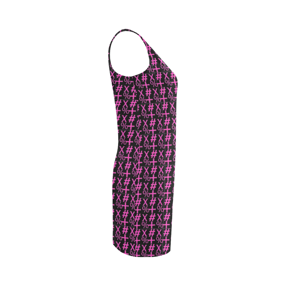 NUMBERS Collection Symbols Pink/Black Medea Vest Dress (Model D06)