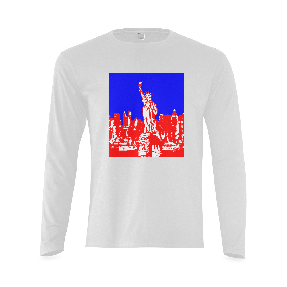 NEW YORK- Sunny Men's T-shirt (long-sleeve) (Model T08)