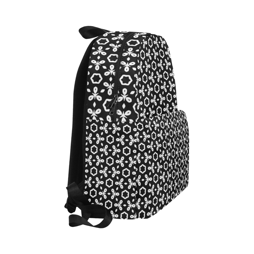 geometric pattern black and white Unisex Classic Backpack (Model 1673)