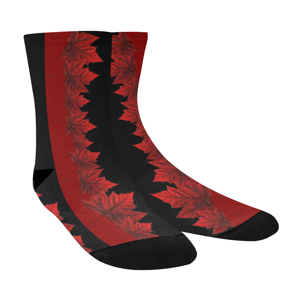 Canada Maple Leaf Socks - Crew Crew Socks