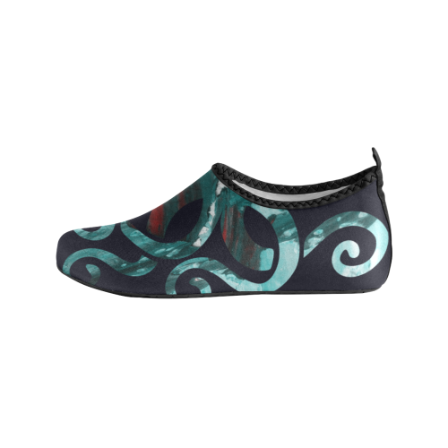 PiccoGrande dark octopus design Kids' Slip-On Water Shoes (Model 056)
