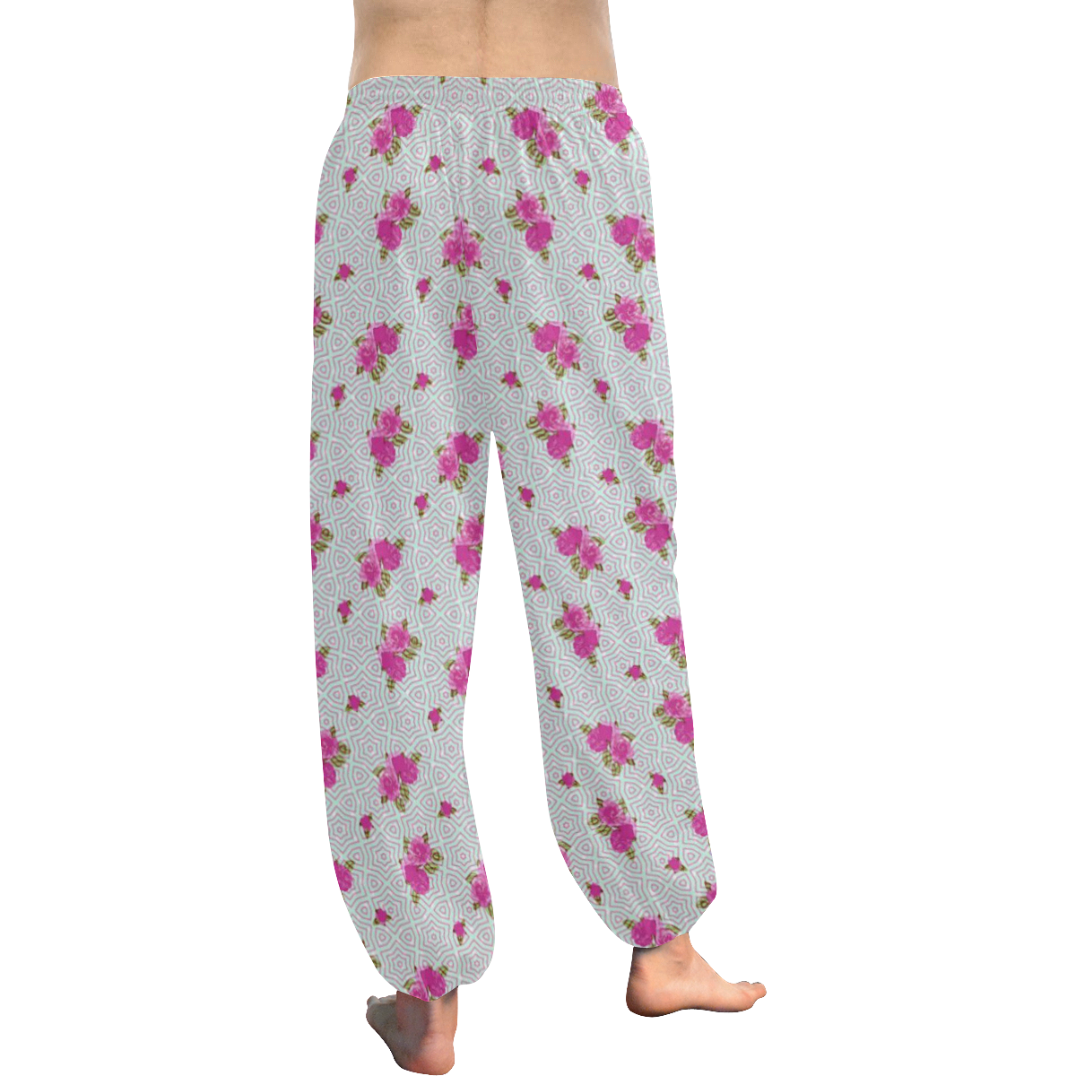 Roses and Pattern 1B by JamColors Women's All Over Print Harem Pants (Model L18)