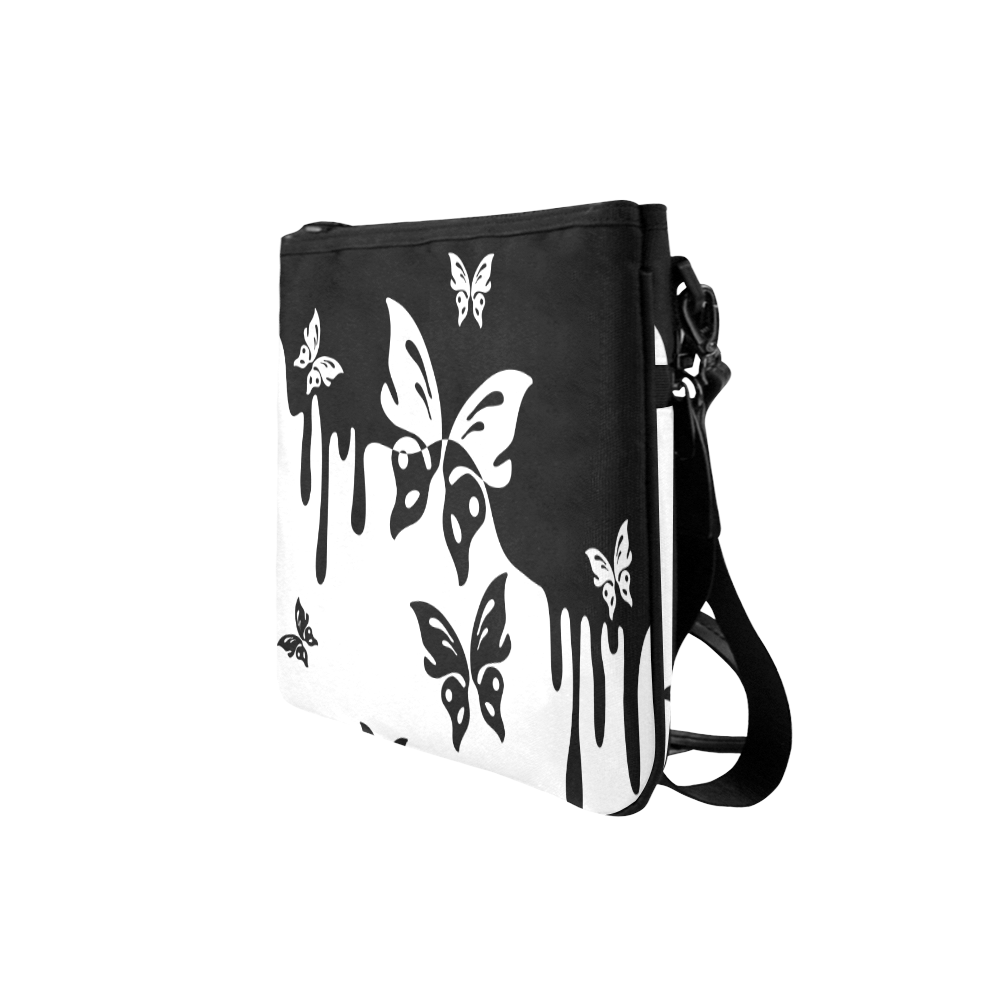 Animals Nature - Splashes Tattoos with Butterflies Slim Clutch Bag (Model 1668)