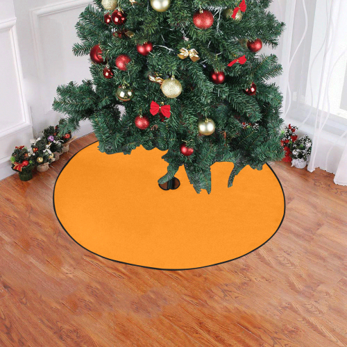color UT orange Christmas Tree Skirt 47" x 47"