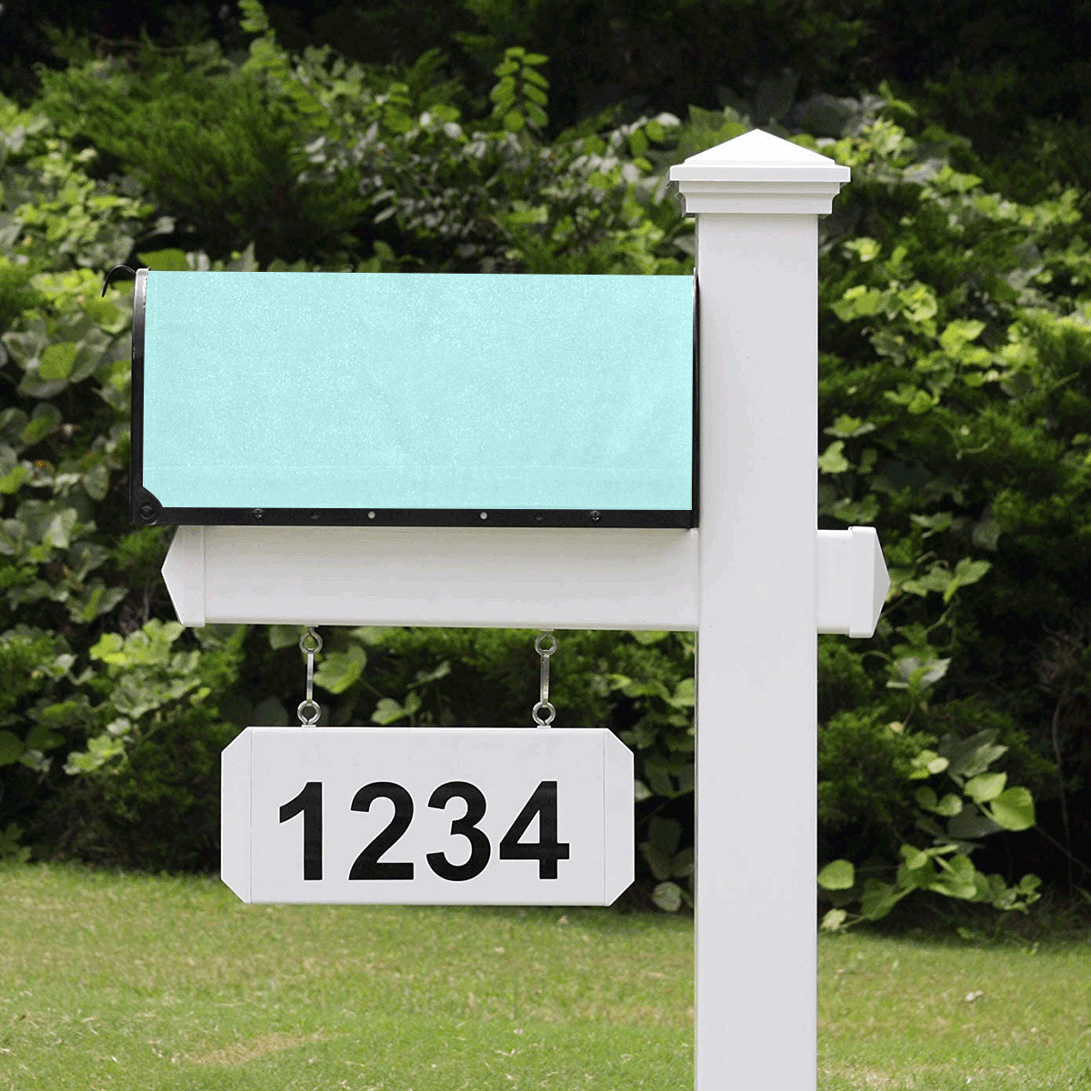 color pale turquoise Mailbox Cover