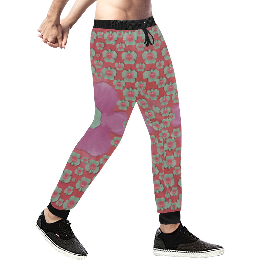 fantasy flowers in everything Men's All Over Print Sweatpants (Model L11)