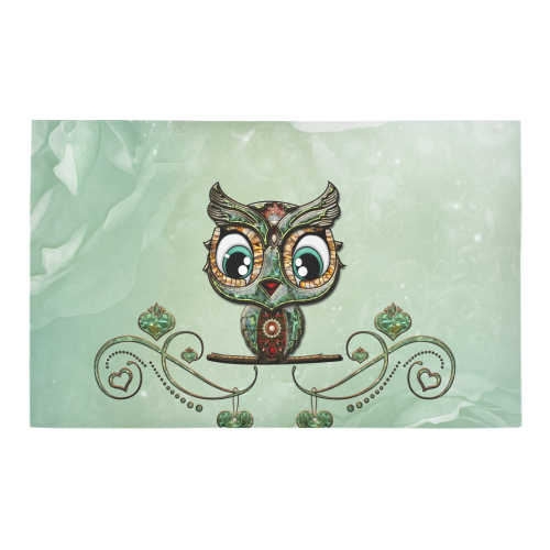 Cute little owl, diamonds Bath Rug 20''x 32''