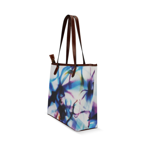 Abstract Photographic Drawing Shoulder Tote Bag (Model 1646)