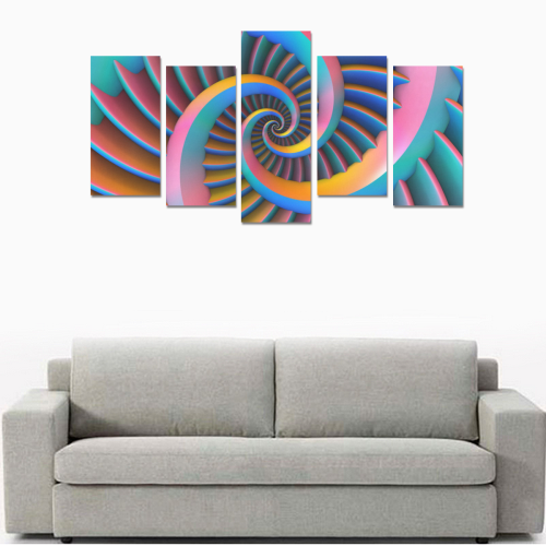 Opposing Spirals Canvas Print Sets E (No Frame)