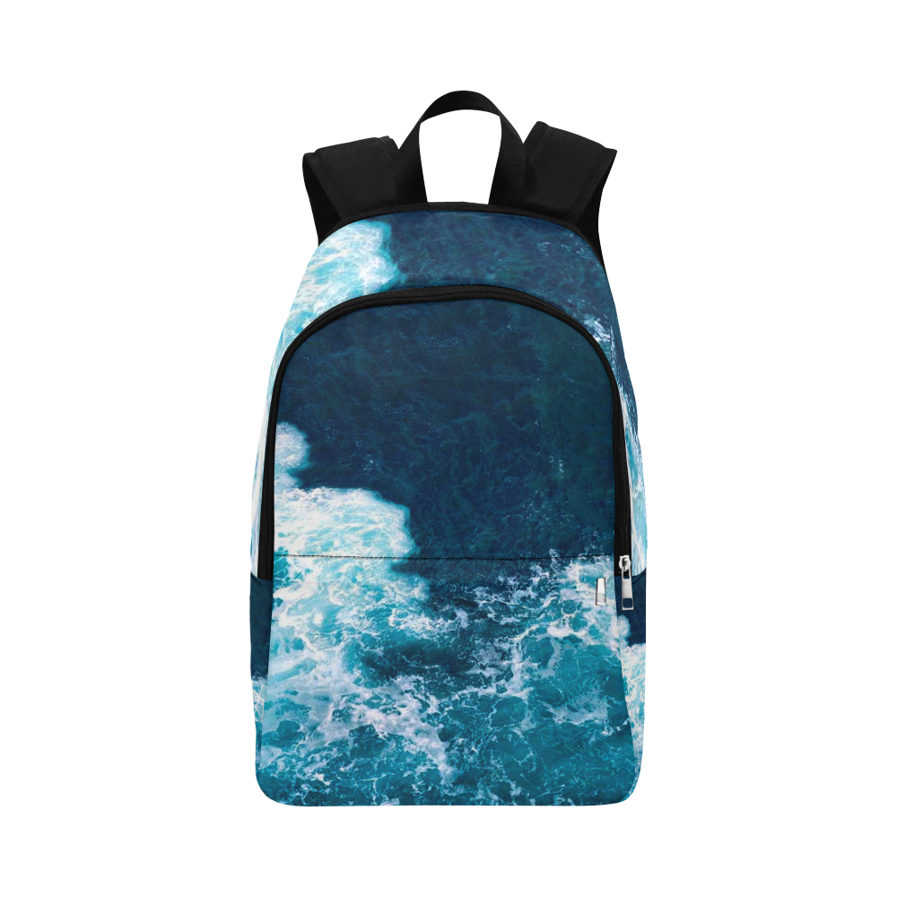 Woke Ocean Waves Fabric Backpack for Adult (Model 1659)