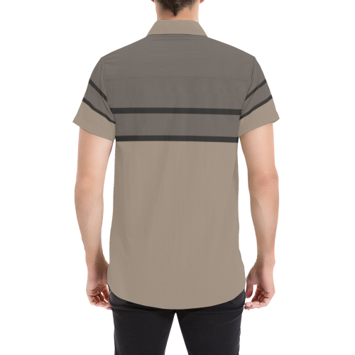 Lamassu Chocolate Men's All Over Print Short Sleeve Shirt/Large Size (Model T53)