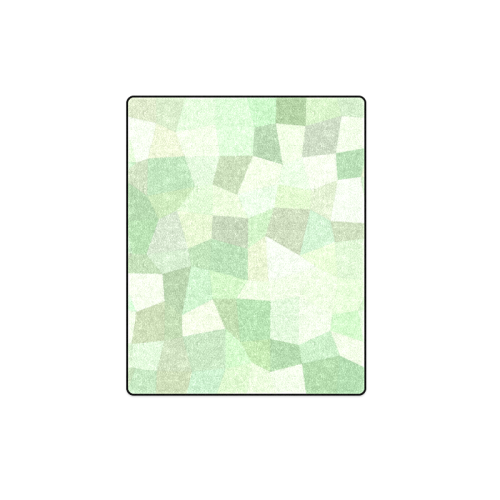 Pastel Greens Mosaic Blanket 40"x50"