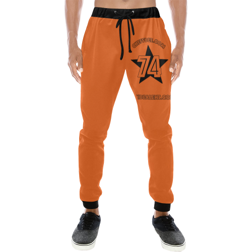 Cheff Dee 745 star II Orange Men's All Over Print Sweatpants (Model L11)