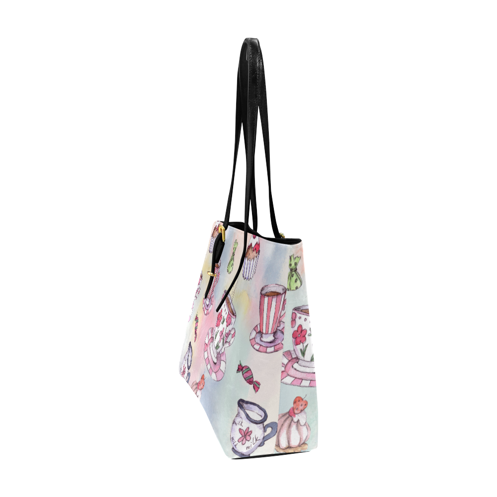 Coffee and sweeets Euramerican Tote Bag/Large (Model 1656)