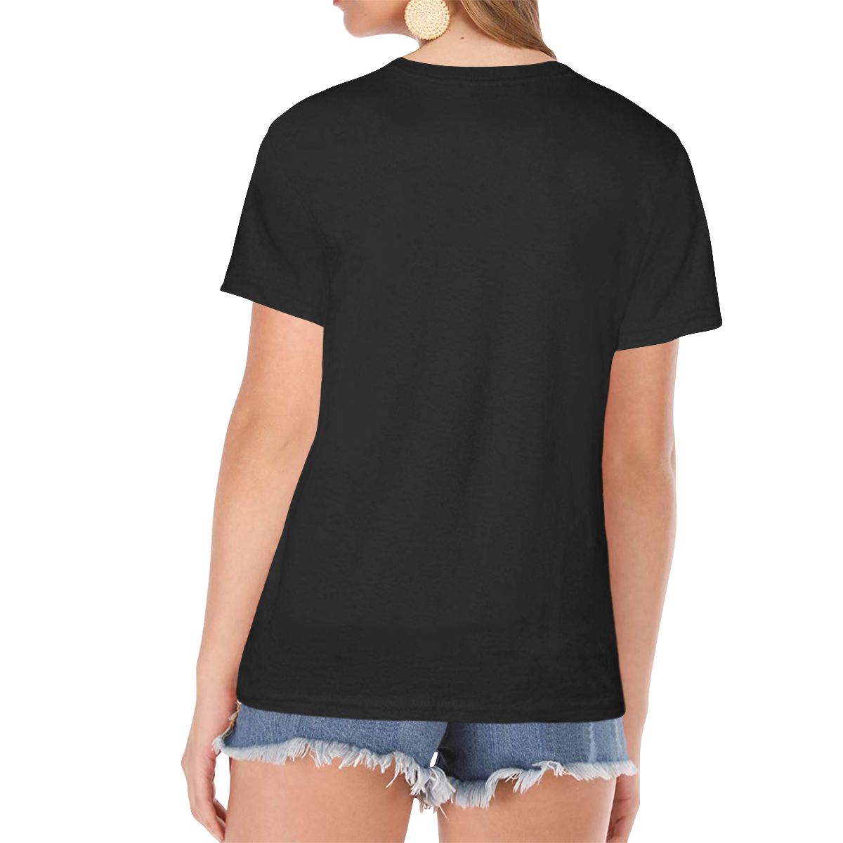Black cat crosses your path Women's Raglan T-Shirt/Front Printing (Model T62)