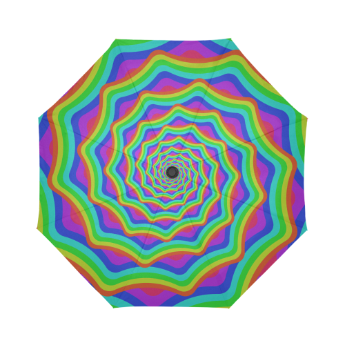 Spiral rainbow Auto-Foldable Umbrella (Model U04)