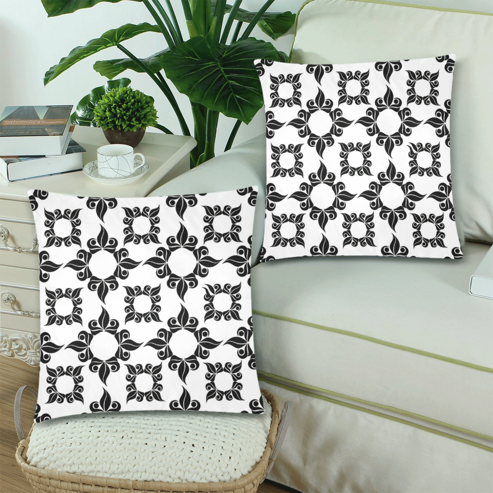 32sw Custom Zippered Pillow Cases 18"x 18" (Twin Sides) (Set of 2)