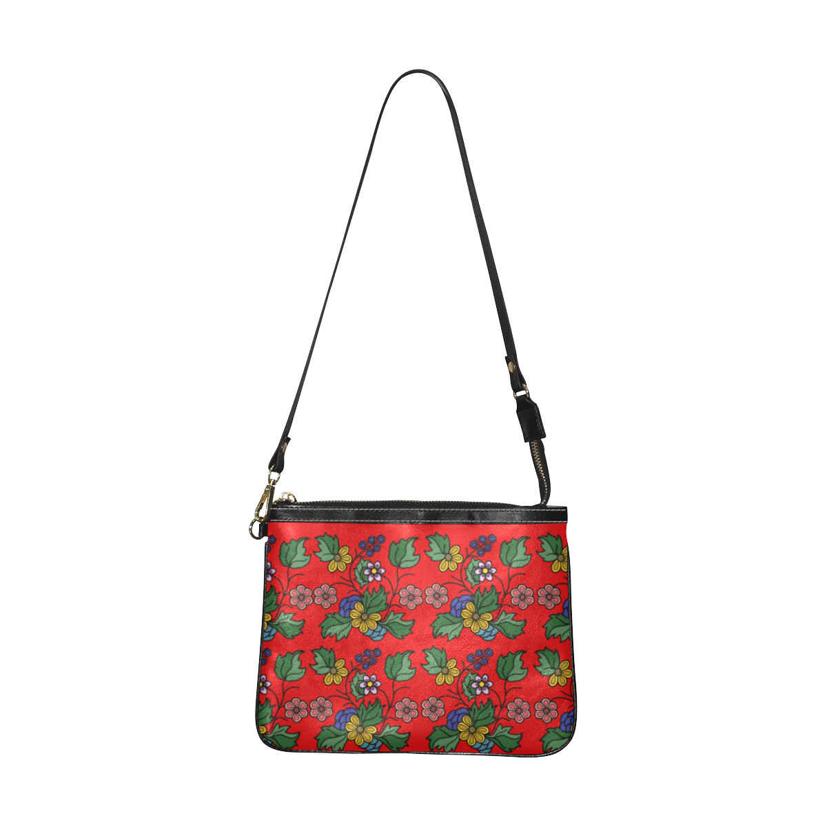 red floral Small Shoulder Bag (Model 1710)