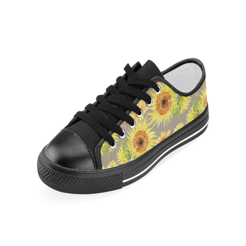Sunflower Pattern 4 Women's Classic Canvas Shoes (Model 018)