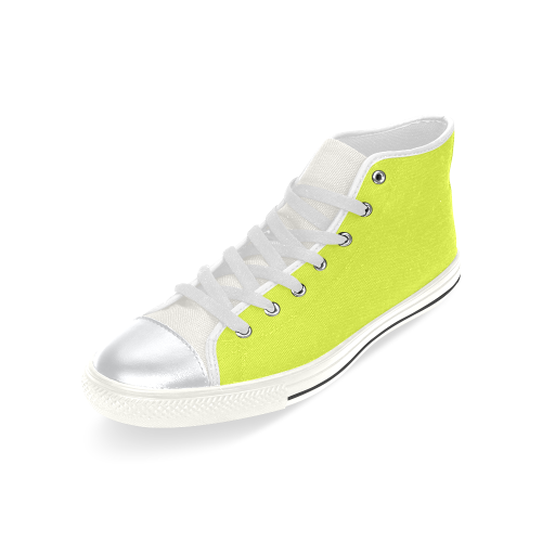 color luis lemon High Top Canvas Shoes for Kid (Model 017)