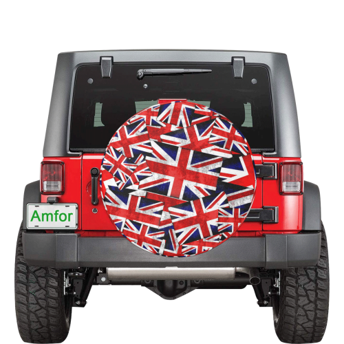 Union Jack British UK Flag 34 Inch Spare Tire Cover