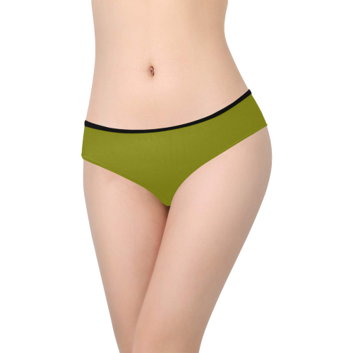 color olive Women's Hipster Panties (Model L33)