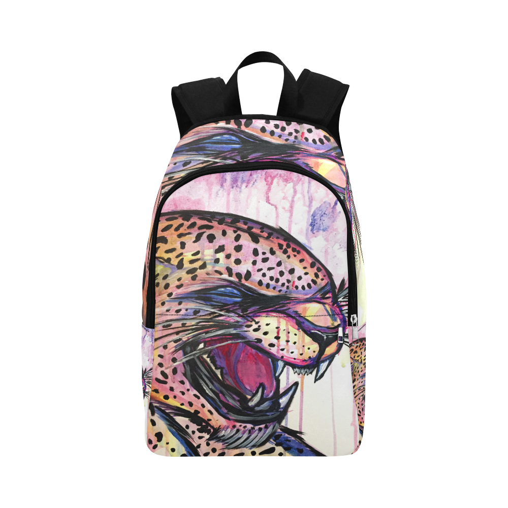 Leopard Scream Fabric Backpack for Adult (Model 1659)