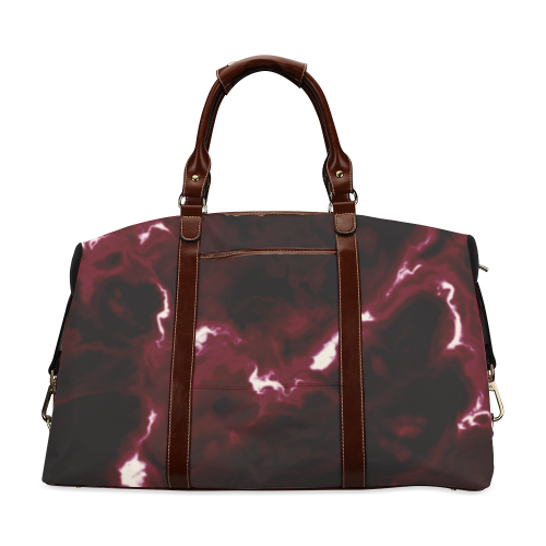 Red Marble - black white and red marble pattern Classic Travel Bag (Model 1643) Remake