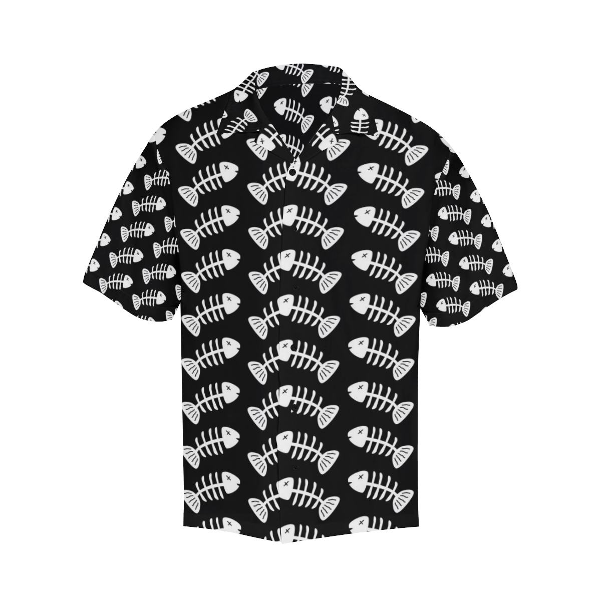 Fish Bones Pattern Hawaiian Shirt (Model T58)