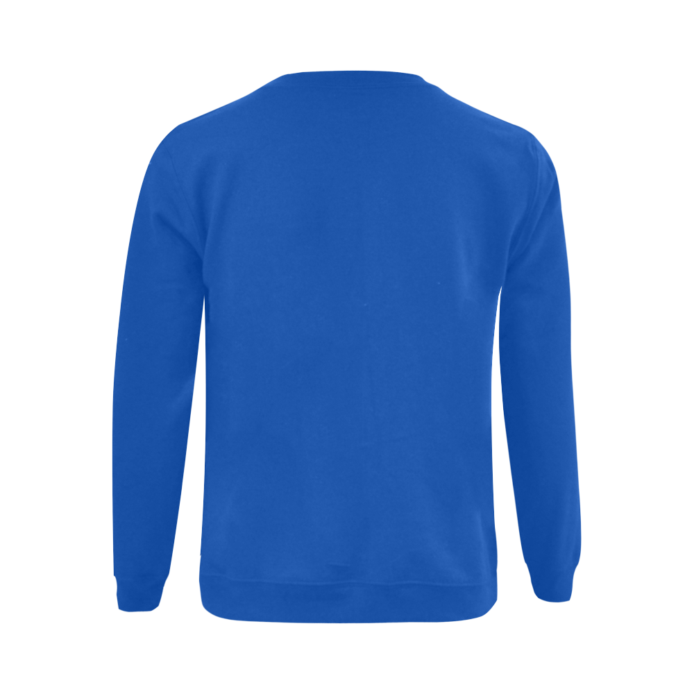 Break Dancing Blue on Blue Gildan Crewneck Sweatshirt(NEW) (Model H01)