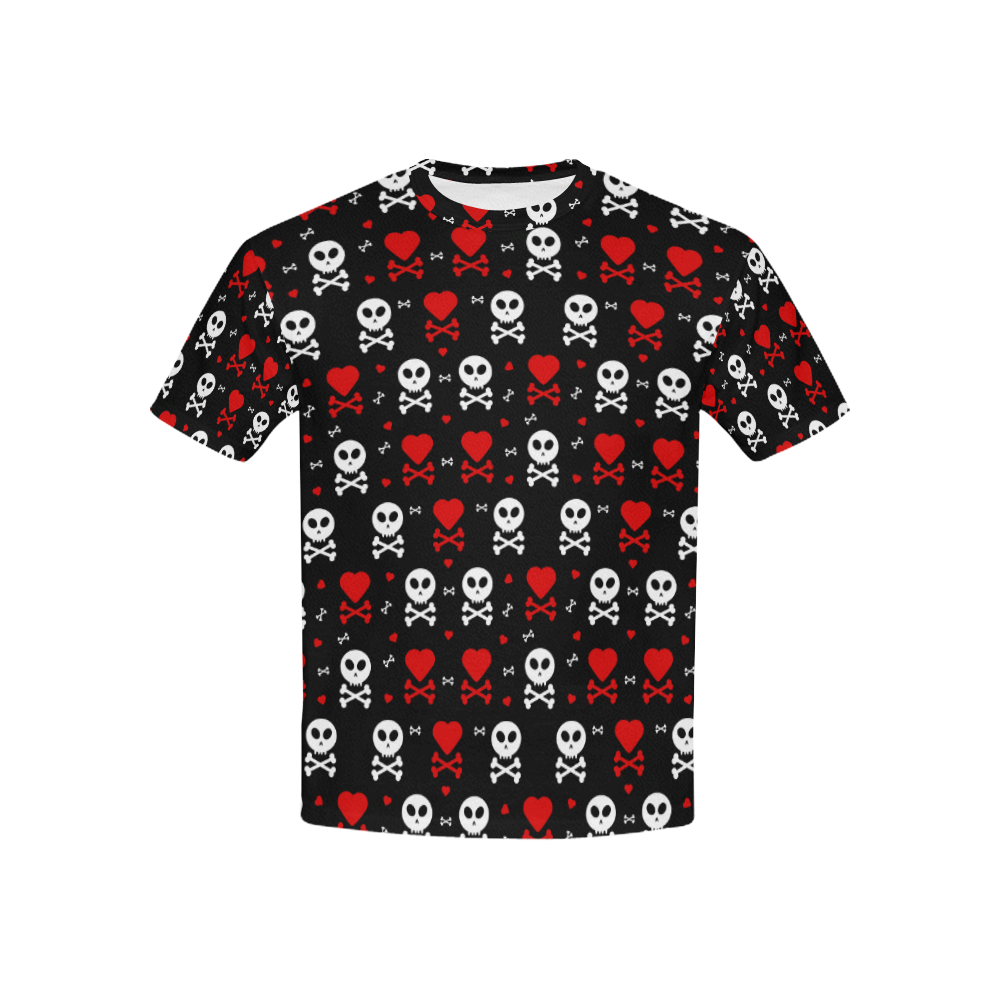 Skull and Crossbones Kids' All Over Print T-shirt (USA Size) (Model T40)