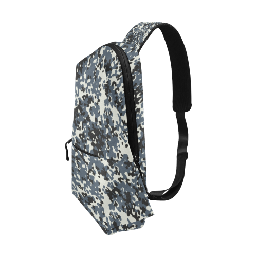 Urban City Black/Gray Digital Camouflage Chest Bag (Model 1678)